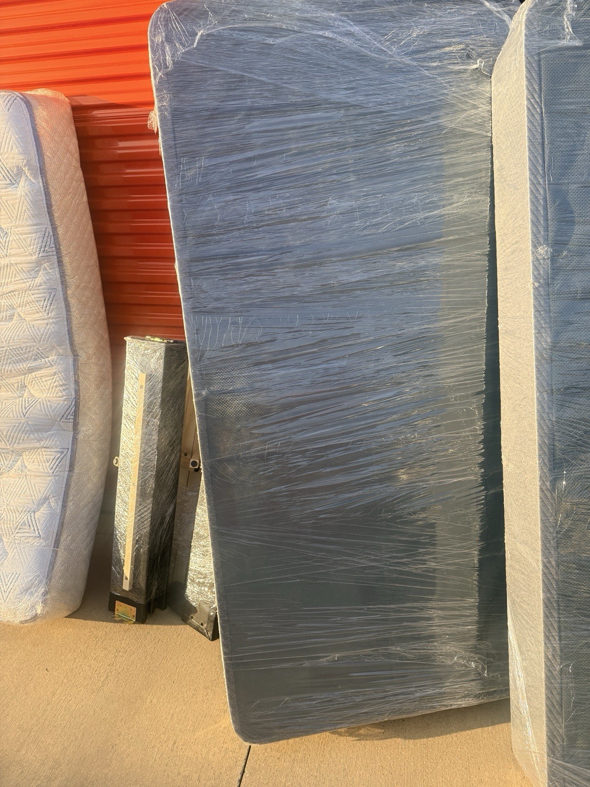Assorted Rectangle Mattresses & Bed Frames, Geometric, White Black Gray