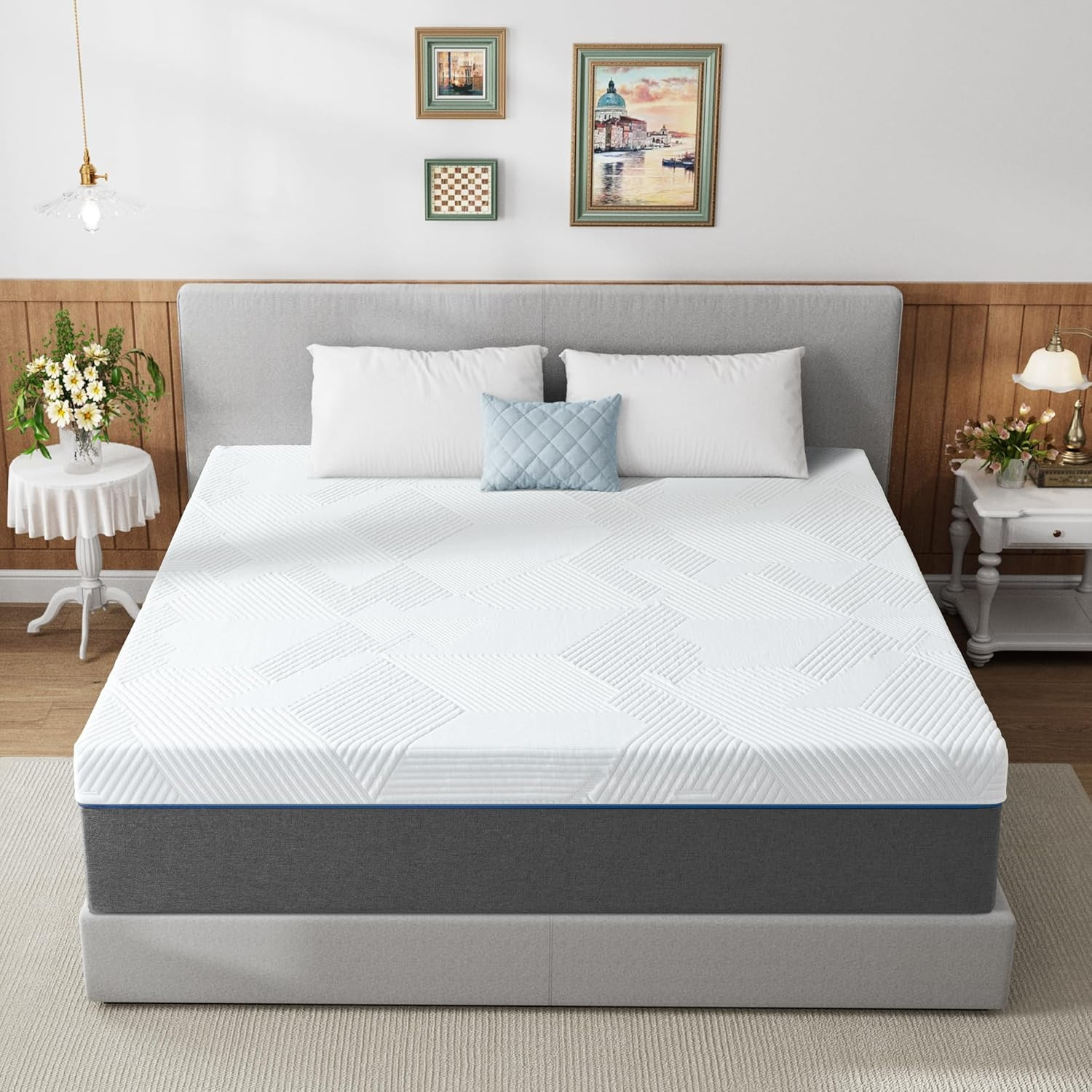 12″ Memory Foam Mattress in a Box – Medium Firm, Pressure Relief, Dark Gray