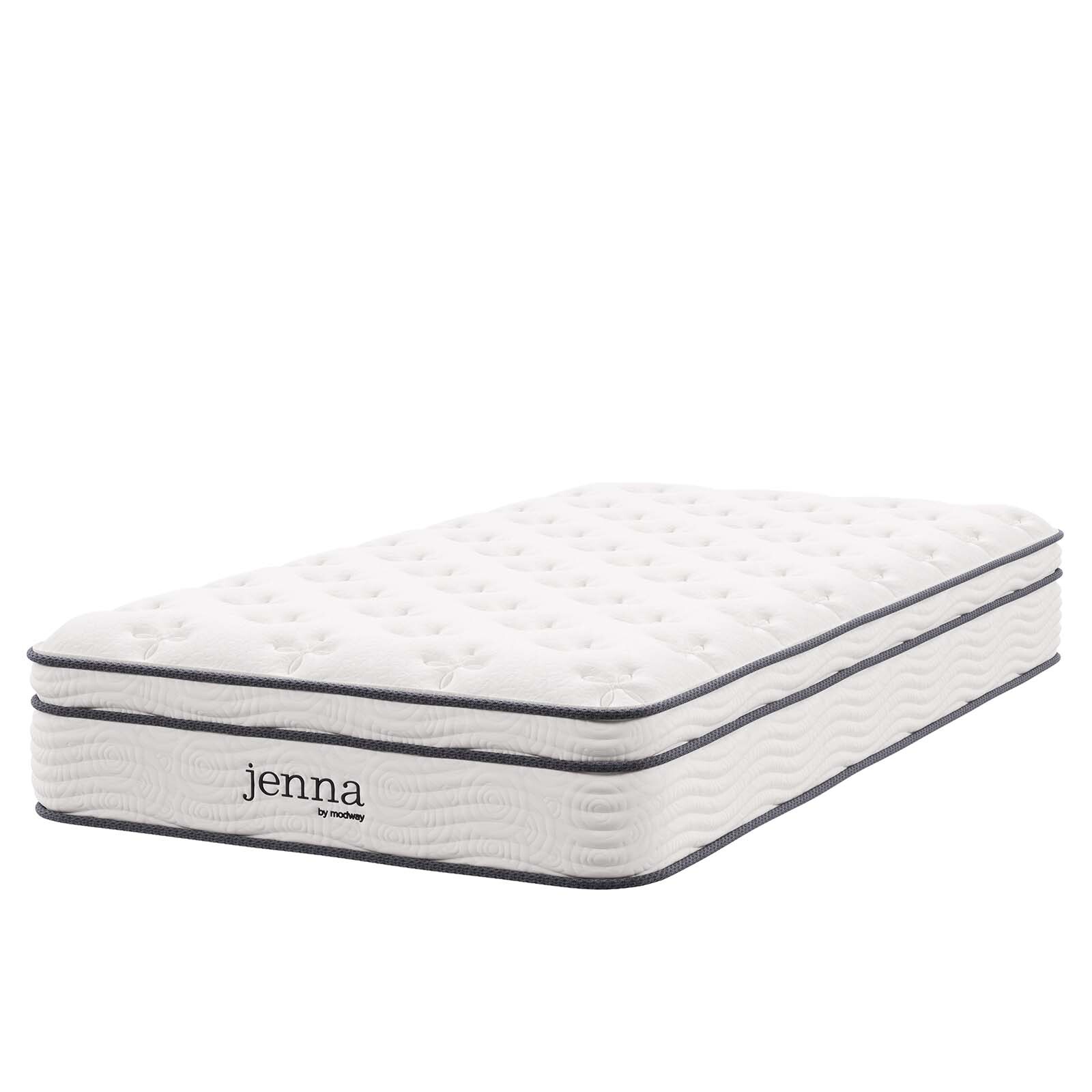 Modway Jenna 10″ Innerspring and Foam Twin XL Mattress in White