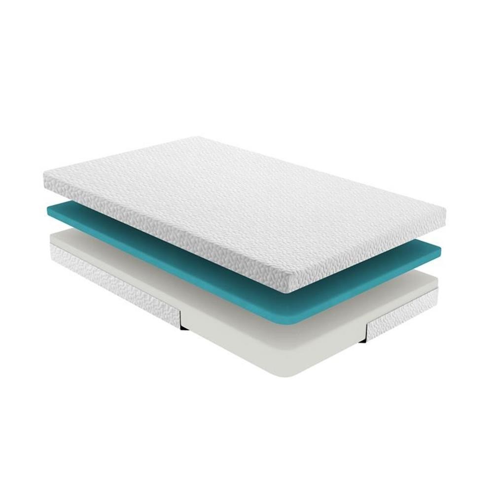 Pemberley Row Fabric White Twin Mattress Rectangular Breathable 6″ Unassembled