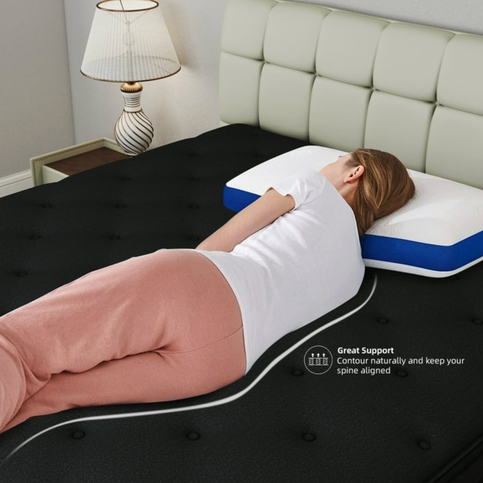 14″ Queen Colchon Memory Foam Hibrido Cama Queen Knitted Mattress Medium Hybrid