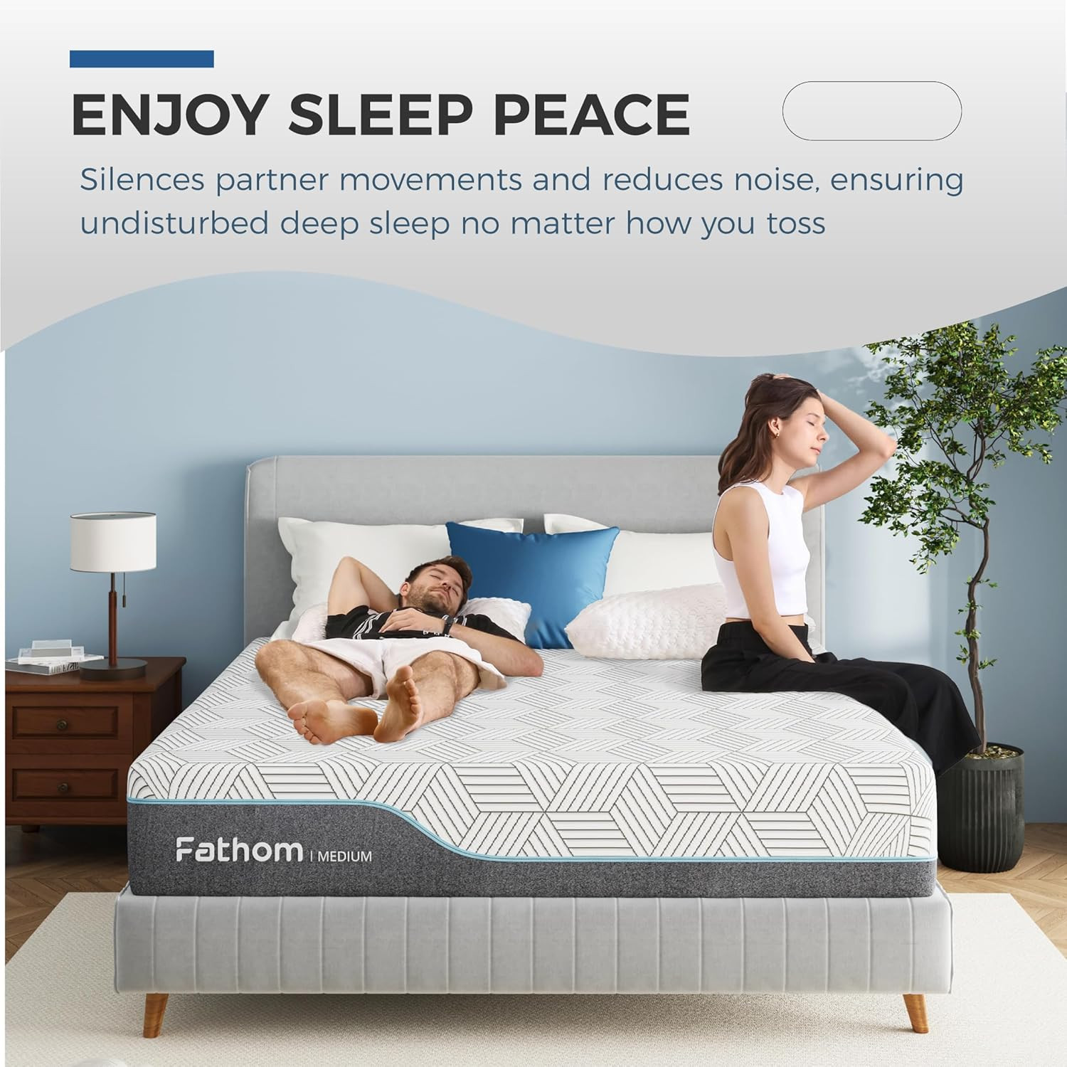 Medium Queen Mattress 12 Inch Memory Foam Mattress Queen Size Bed in a Box for B
