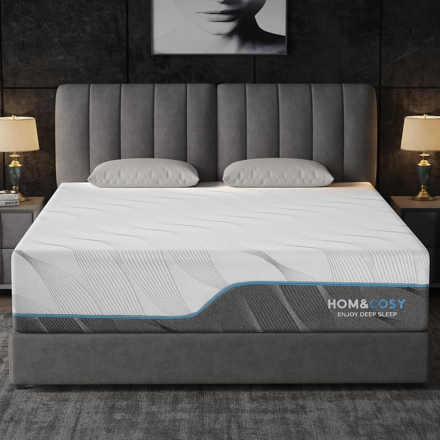 Extra Firm 14″ Queen Memory Foam Mattress – Flippable, Back Pain Relief, USA Mad