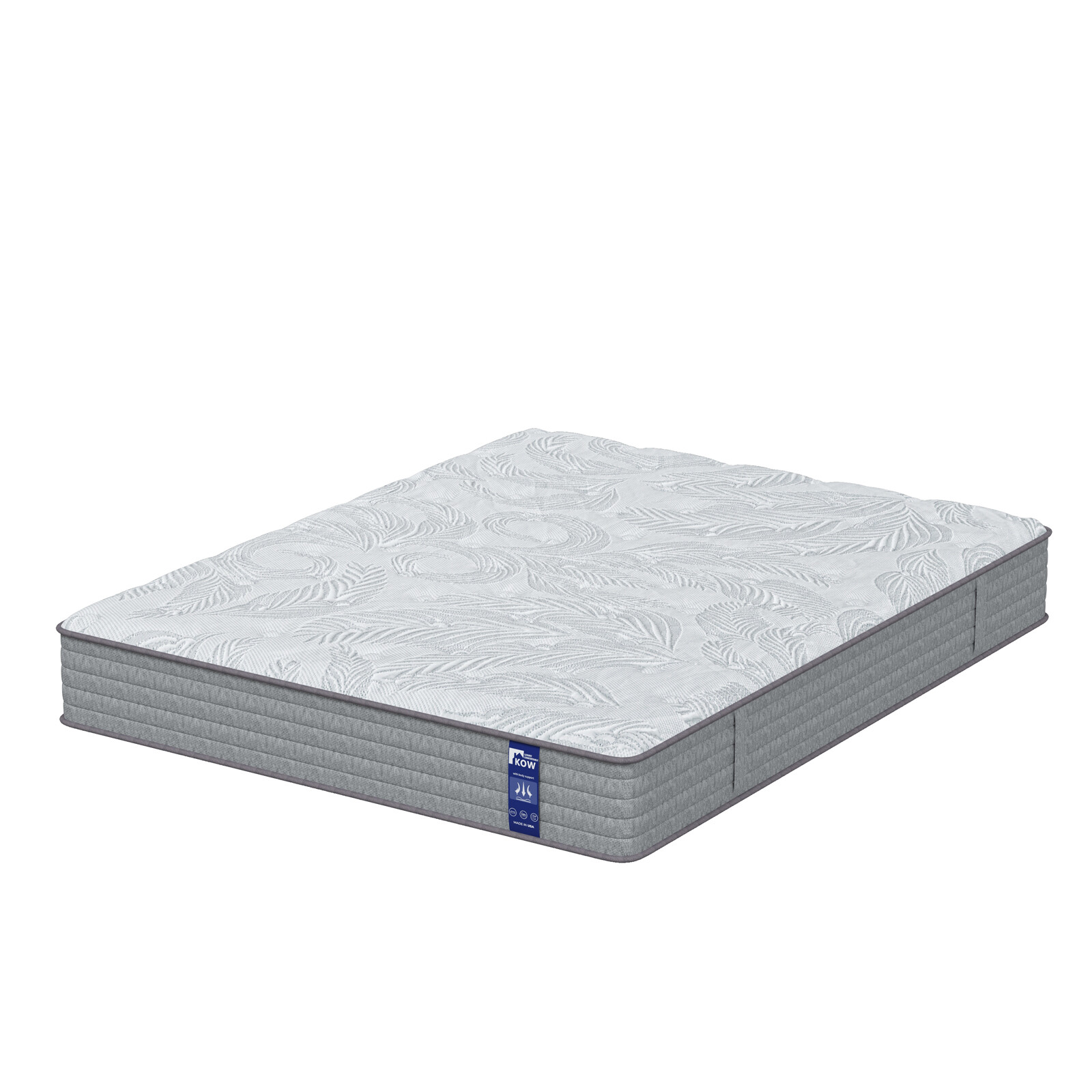 KOW 12 Inch King Hybrid Mattress Gel Memory Foam & Pocket Spring Medium Plush