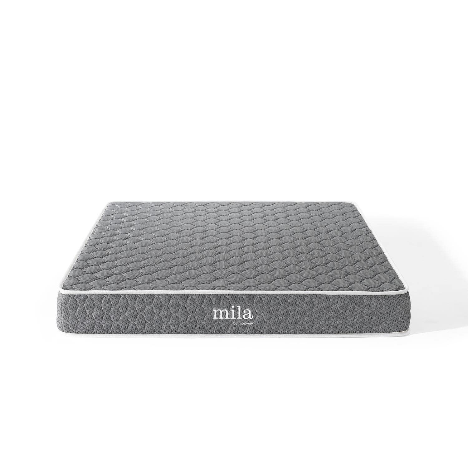 Modway Mila 8″ Queen Modern Style Memory Foam Mattress in Gray