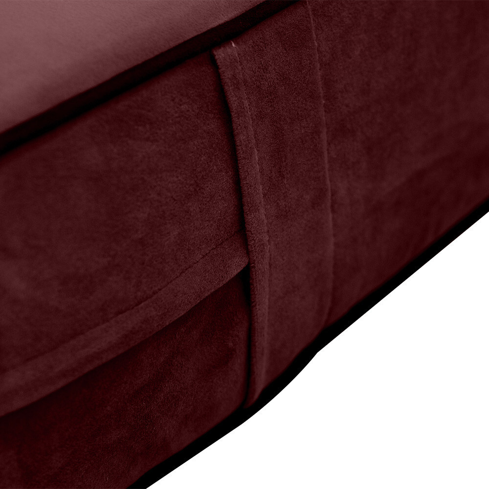Contrast Pipe 6″ FULL 75x54x6 Velvet Indoor Daybed Mattress |COVER ONLY|-AD368