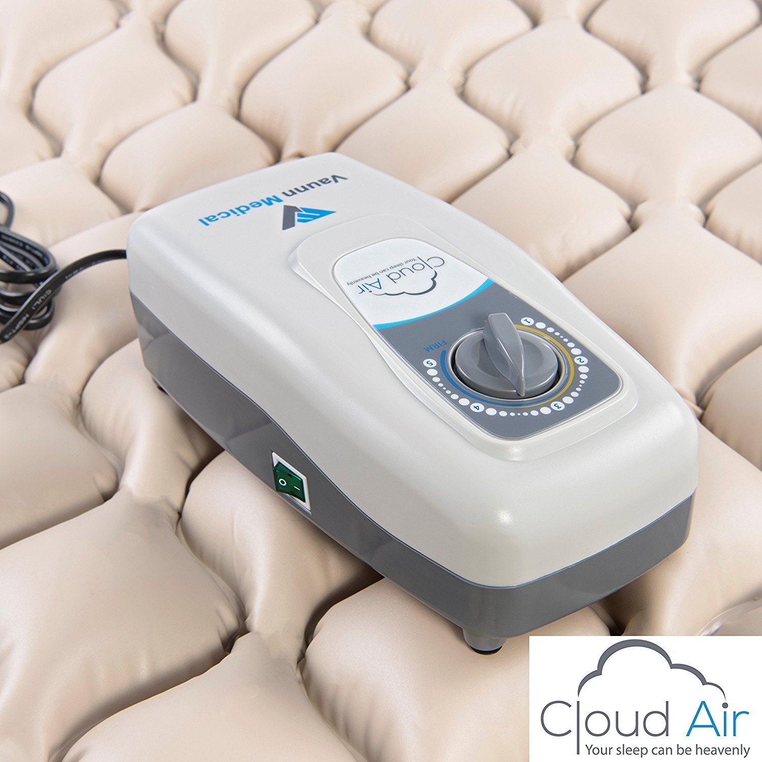 Vaunn Medical Alternating Air Pressure Mattress Topper Twin Size 36″ x 78″ x 3″