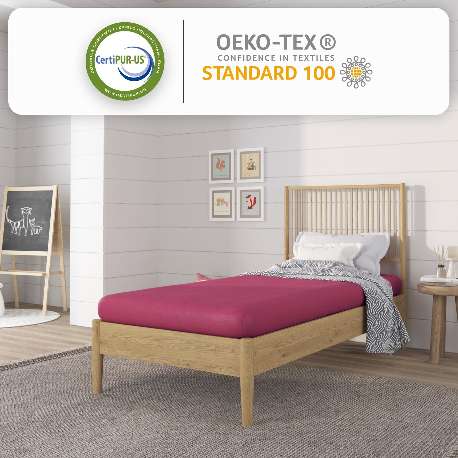 NapQueen 5 Inch Twin Memory Foam Mattress, Medium Feel, CertiPUR-US Certified…