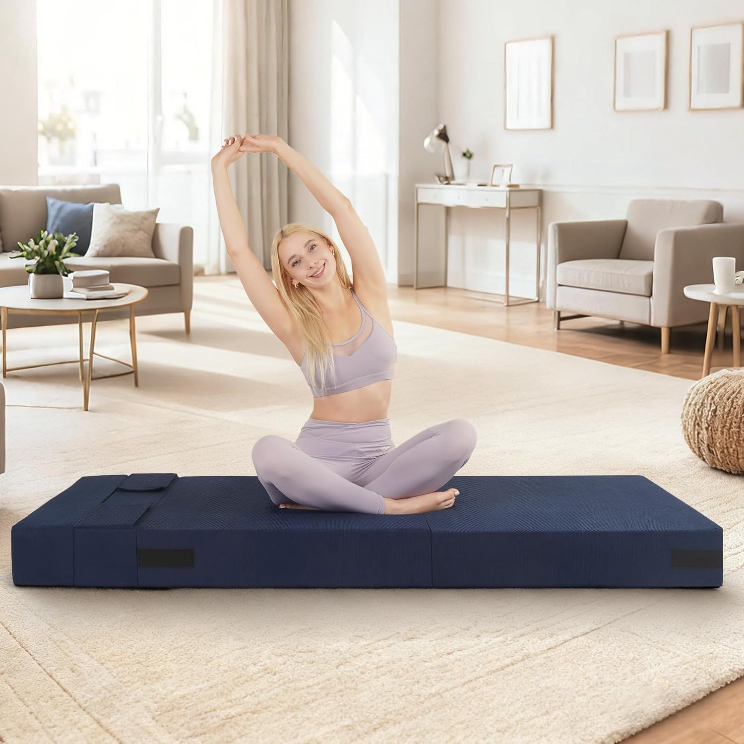 Folding Sofa Bed, 4 in 1 Convertible Fold Out Single Chair Bed with