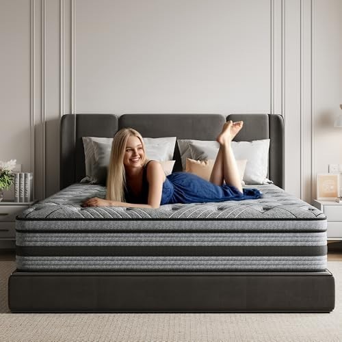 12 Inch Queen Mattress in a Box Hybrid Gel Memory Foam Pocket Spring Soft Plush