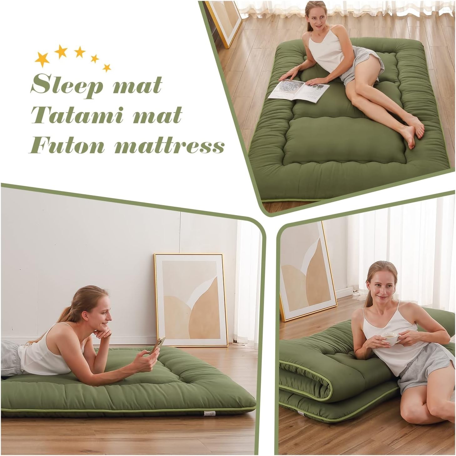 Multi-Functional Twin Size Roll-Up Futon Mattress – Perfect for Camping & Guests