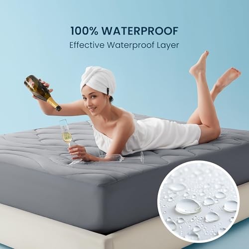 Dual Layer 3 Inch Memory Foam Thick Mattress Topper, 2 inch Cooling Gel