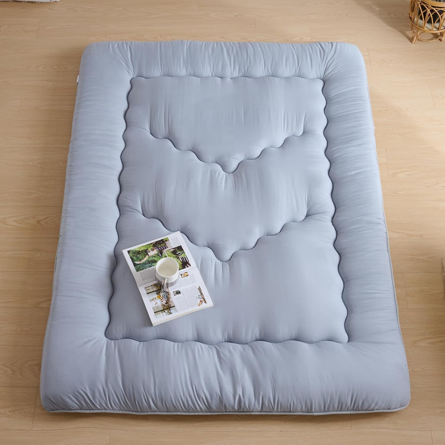 Japanese Floor Mattress 3.5″ Thicken Futon Mattress Tatami Mat High Density Foam