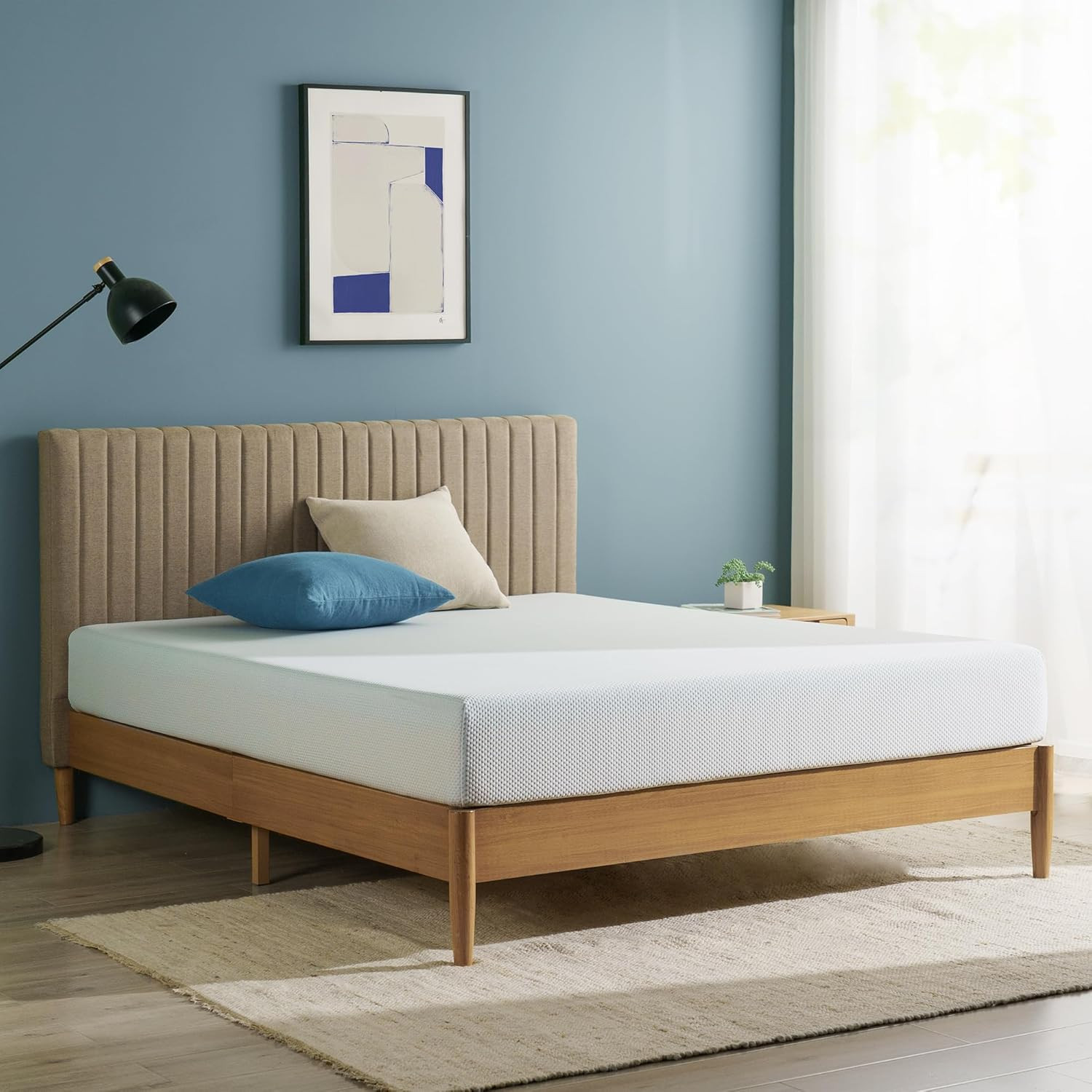 8 Inch Green Tea Cooling Memory Foam Mattress [New Version], Twin, Fiberglass Fr