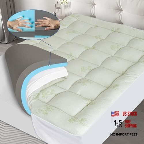 Pillow Top Mattress Topper Size, 4.5” Cooling Dual Layer Twin Dual Layer Topper