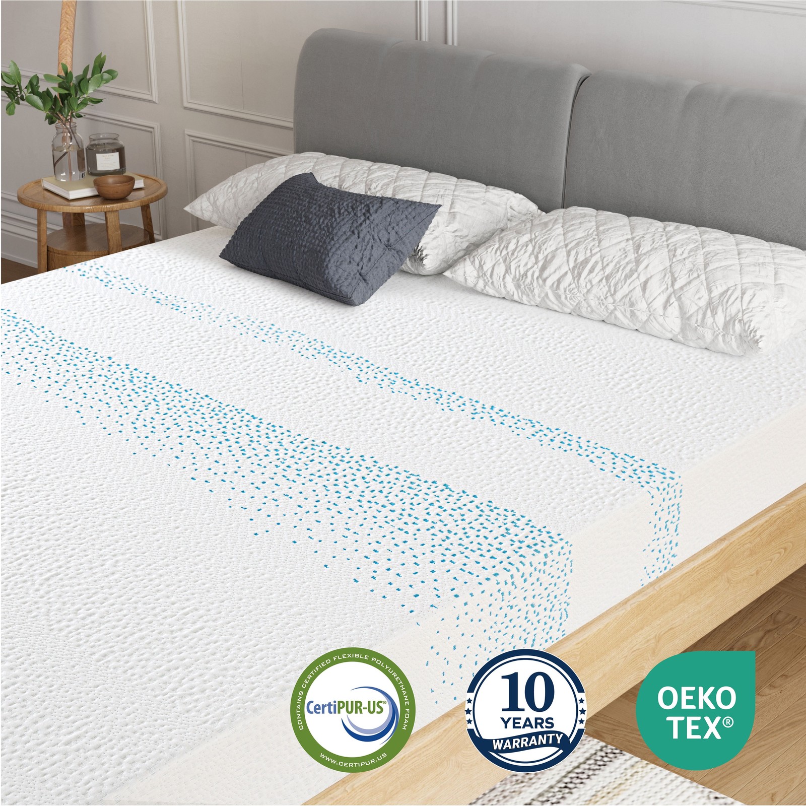 Memory Foam Mattresses Medium Firm Jacquard Cover Twin/Full/Queen