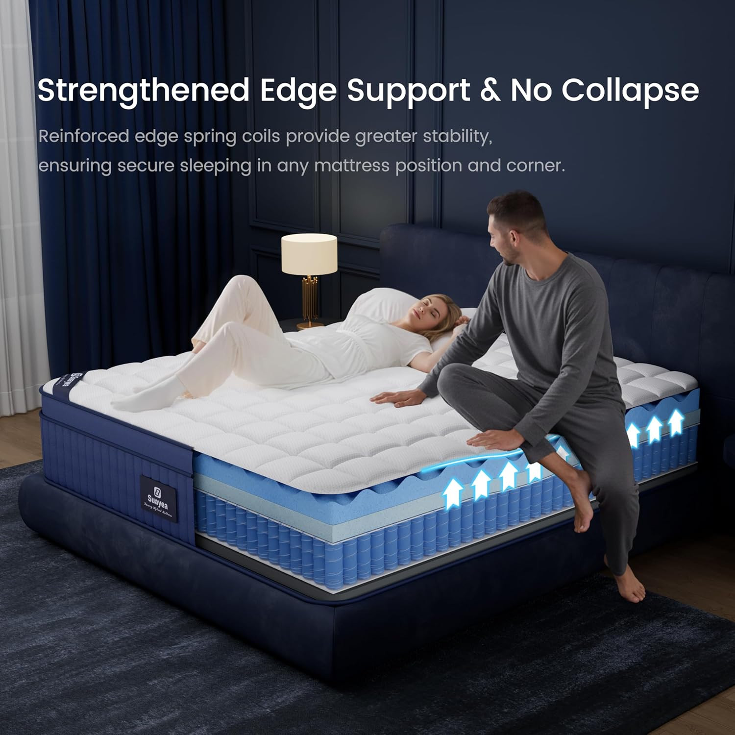 Upgraded 14″ King Size Cool Gel Memory Foam Hybrid Mattress for Ultimate Comfort