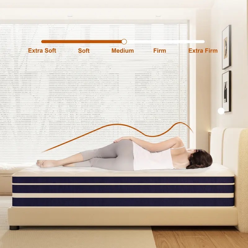 10″ Hybrid Mattress in a Box King Size Gel Memory Foam Pocket Spring 80×76×10”