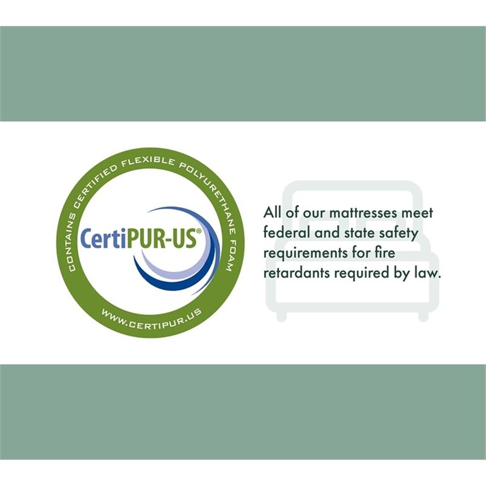 Pemberly Row 6″ Fabric Memory Foam Certified CertiPur Full Mattress in White