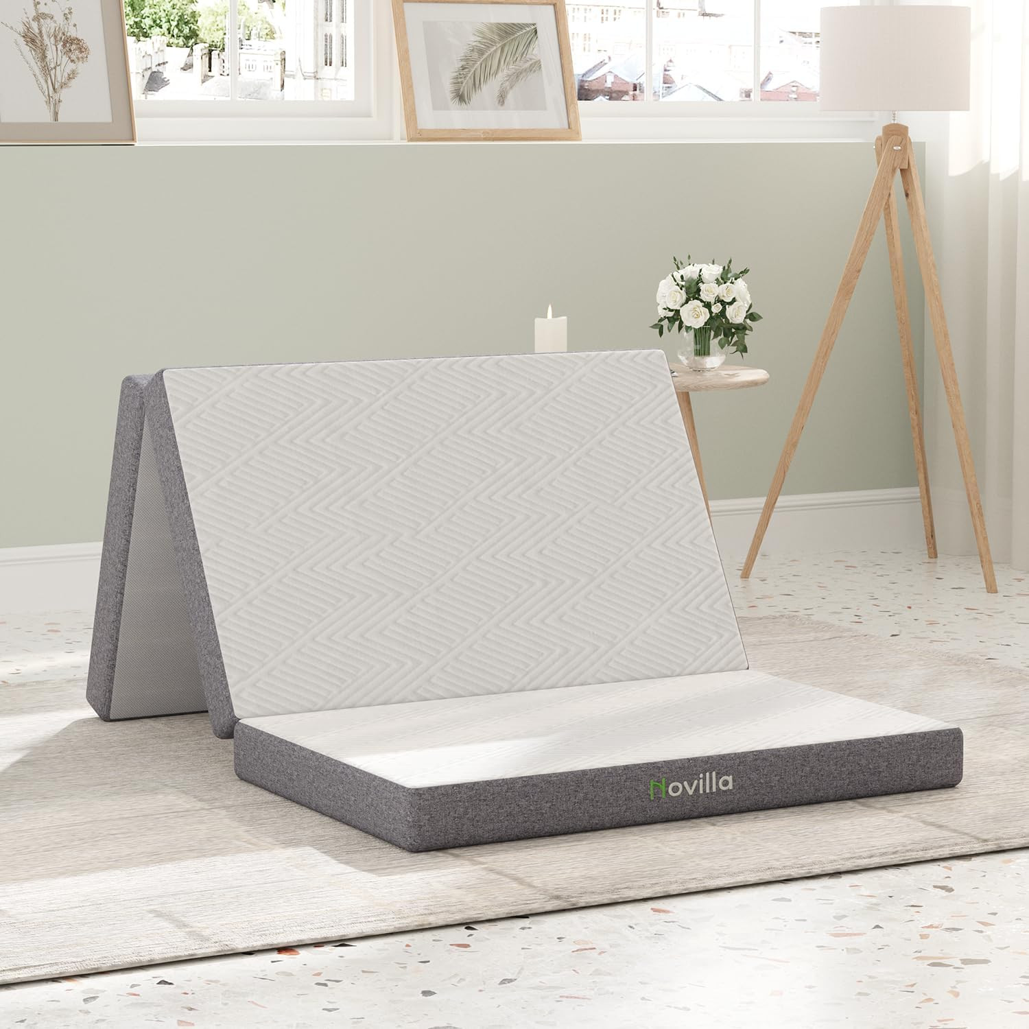 Foldable Mattresses Trifold Portable Memory Foam Twin Queen Choose Your Size