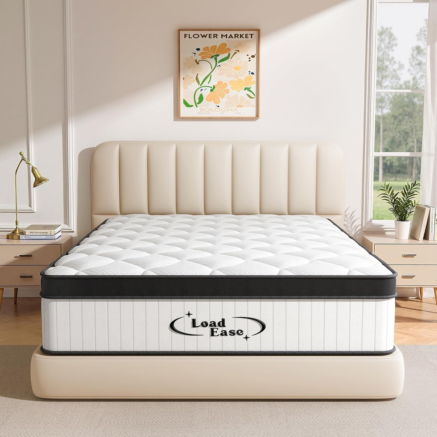 14″ Colchones Queen Size 14 Pulgadas Espuma Memory Foam Innerspring Mattress