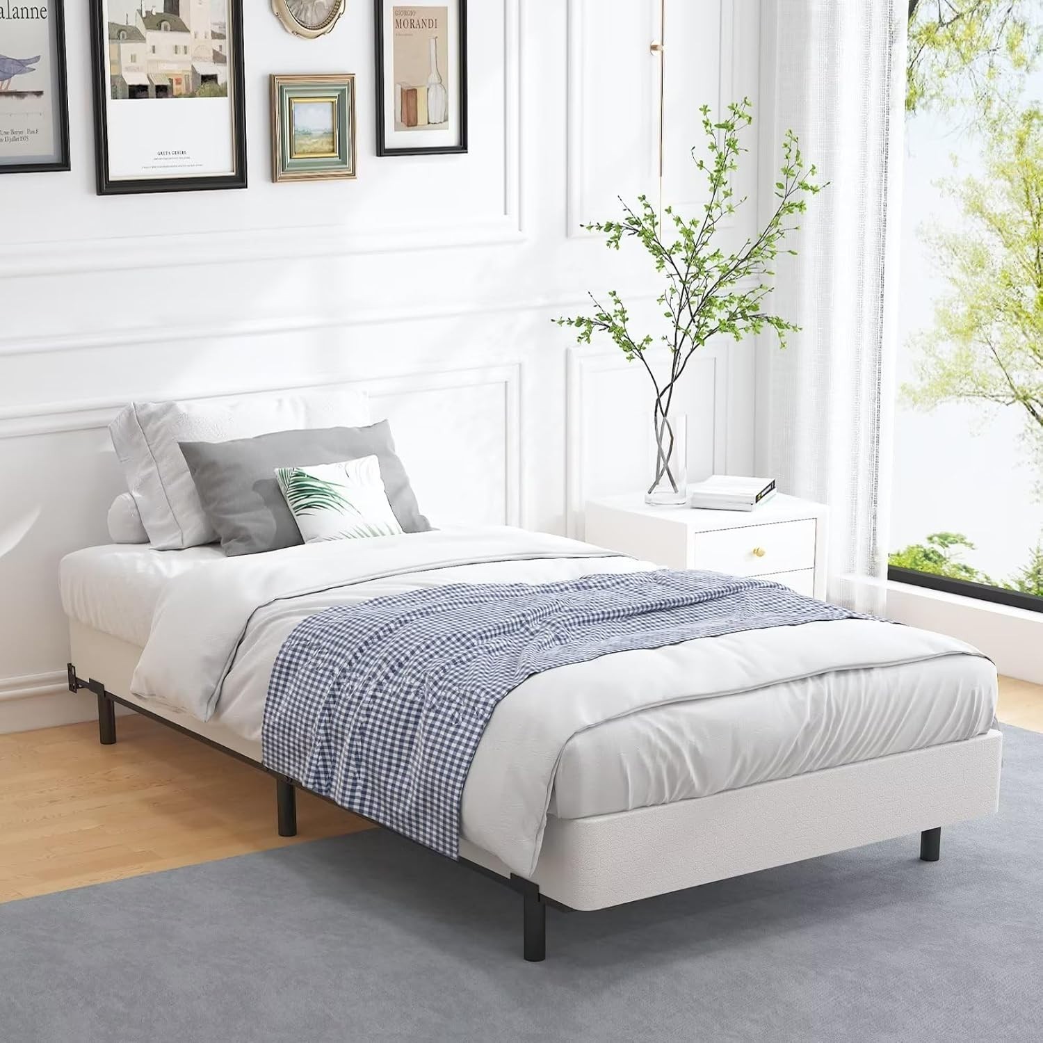 5 Inch Twin Box Spring with Easy Clean Cover – Perfect for All Mattress Types