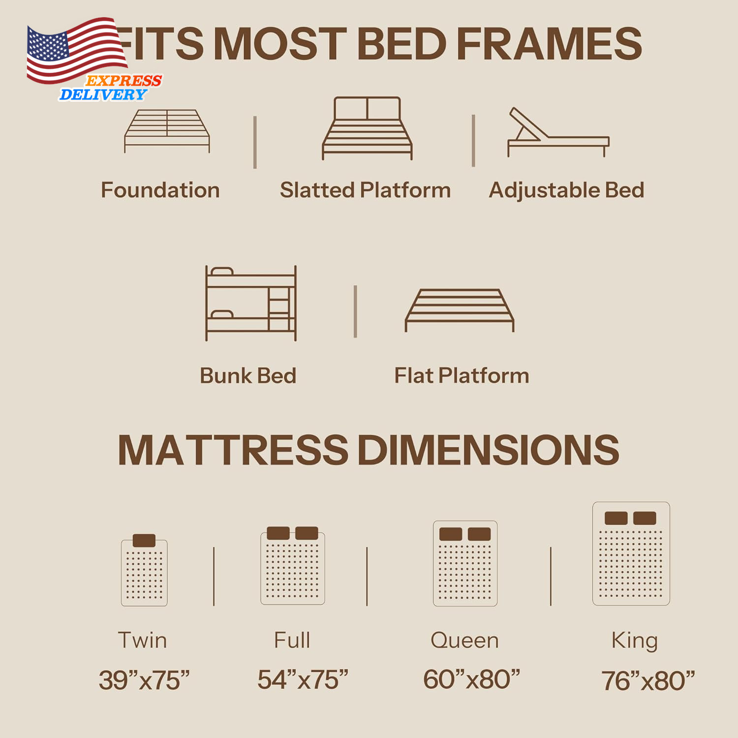 12″ Hybrid Queen Mattress Queen Size Mattresses in a Box