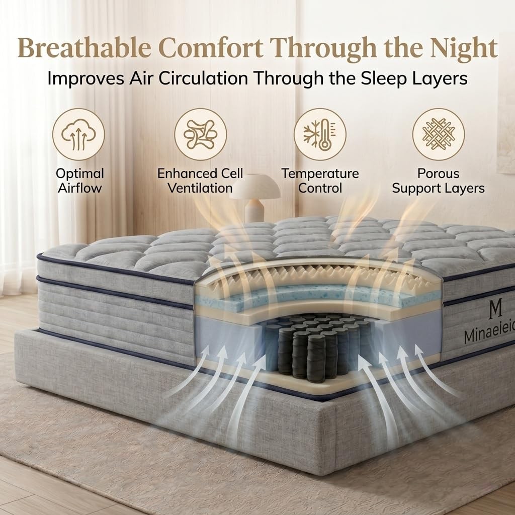 Twin Size Mattress, 10 Inch Twin Hybrid Mattress Bed in A Box, Soft Plush Fee…