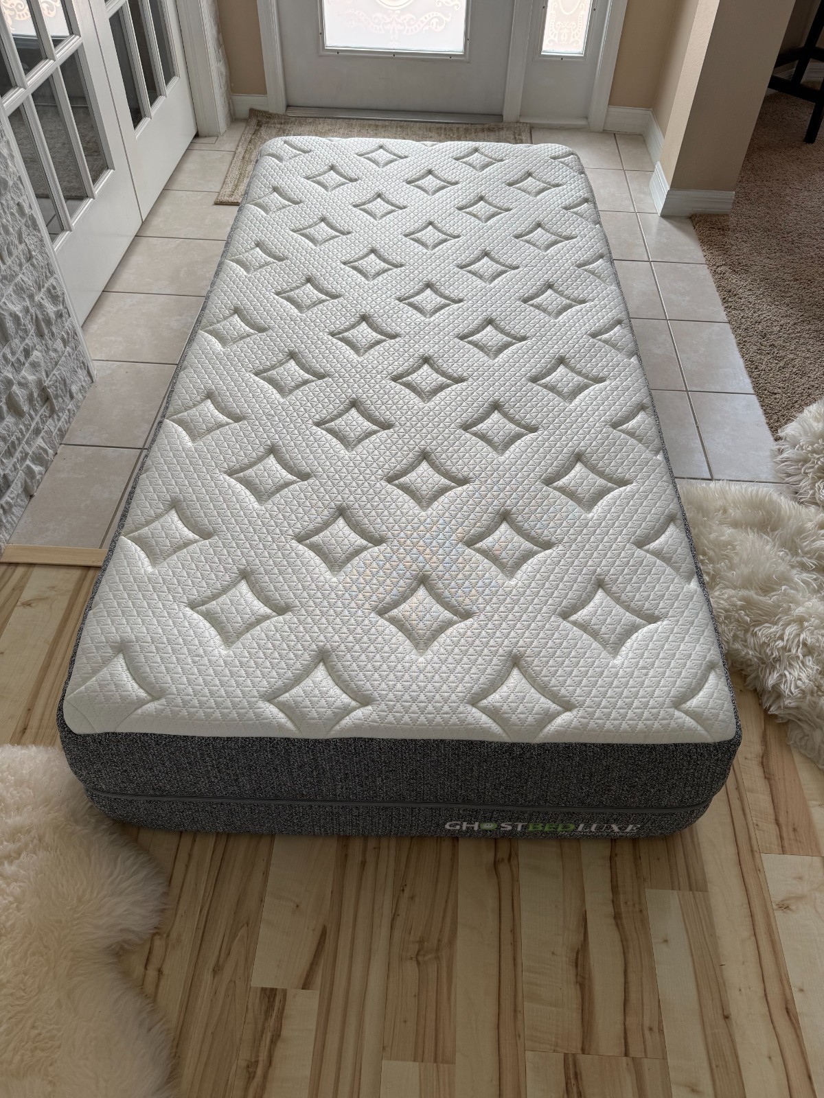 Ghostbed Twin XL Luxe Foam Mattress and Base