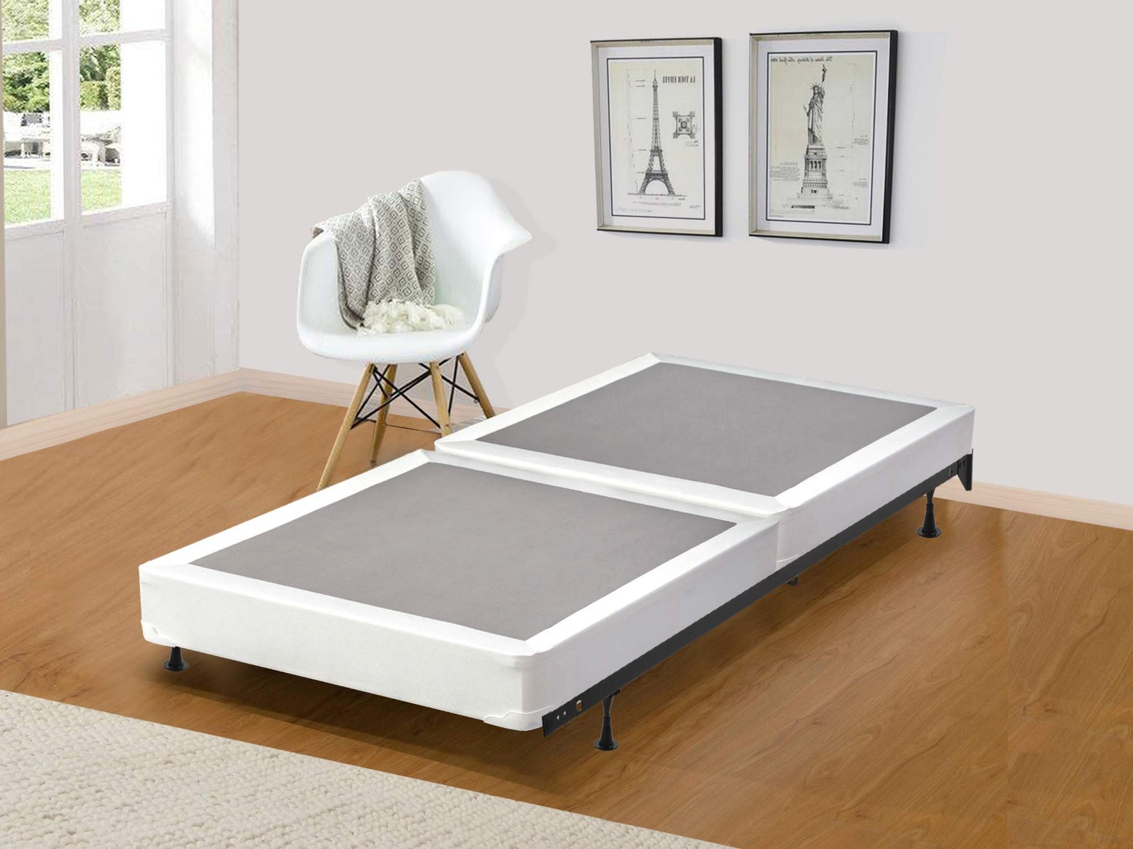 Fully Assembled 4 Inch Split Spring for Mattress, Size Twin