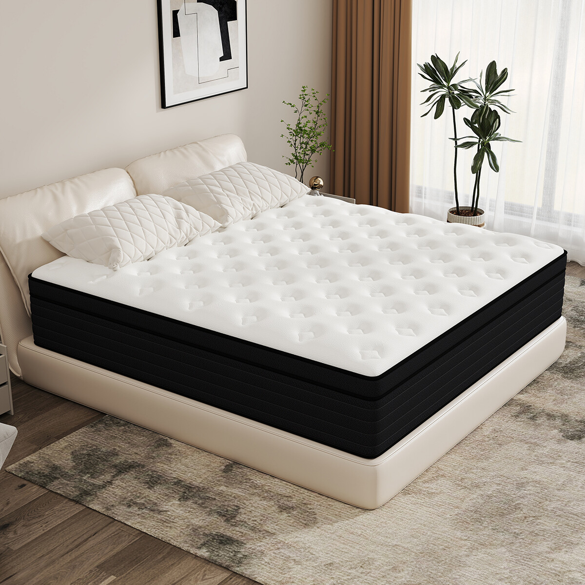 14″ 12″ 10″ Gel Memory Foam Hybrid Queen Mattress spring Twin Full King in a Box