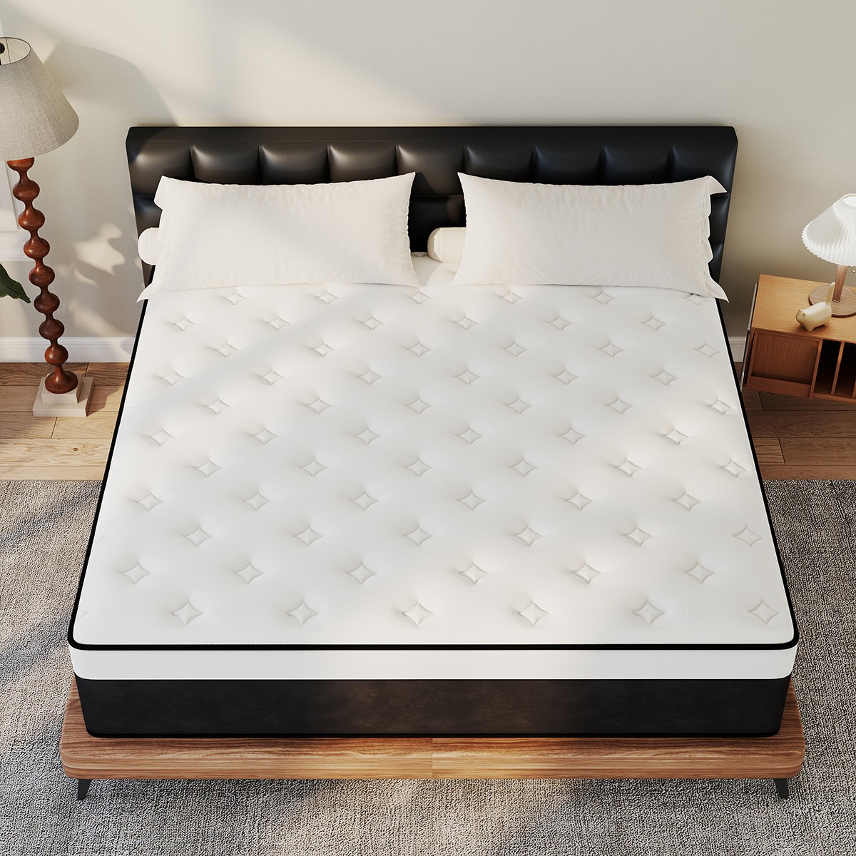 12″14″ Hybrid Mattress in A Box InnerSpring Gel Memory Foam Twin Full Queen King
