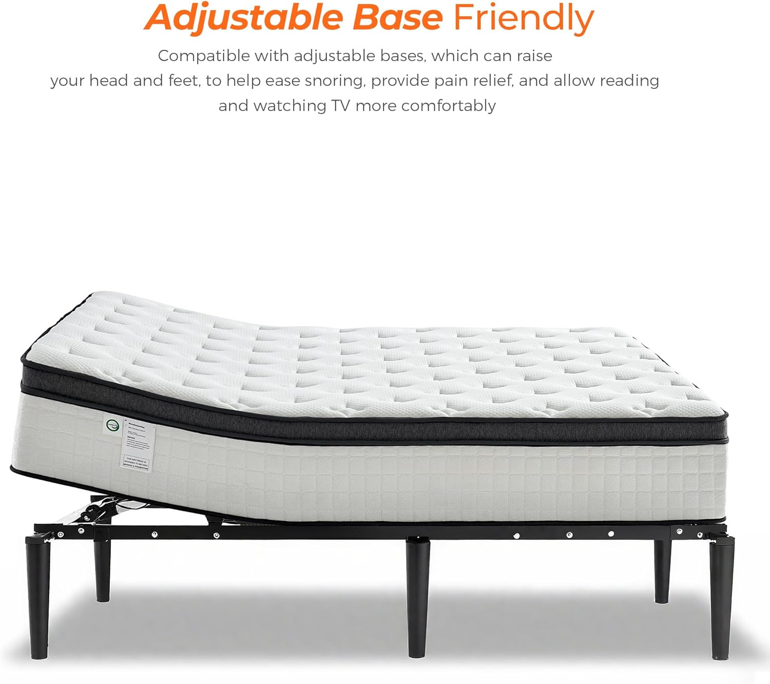 Luxurious 14″ Queen Hybrid Mattress with Gel Foam & Coil Springs – Medium Firm