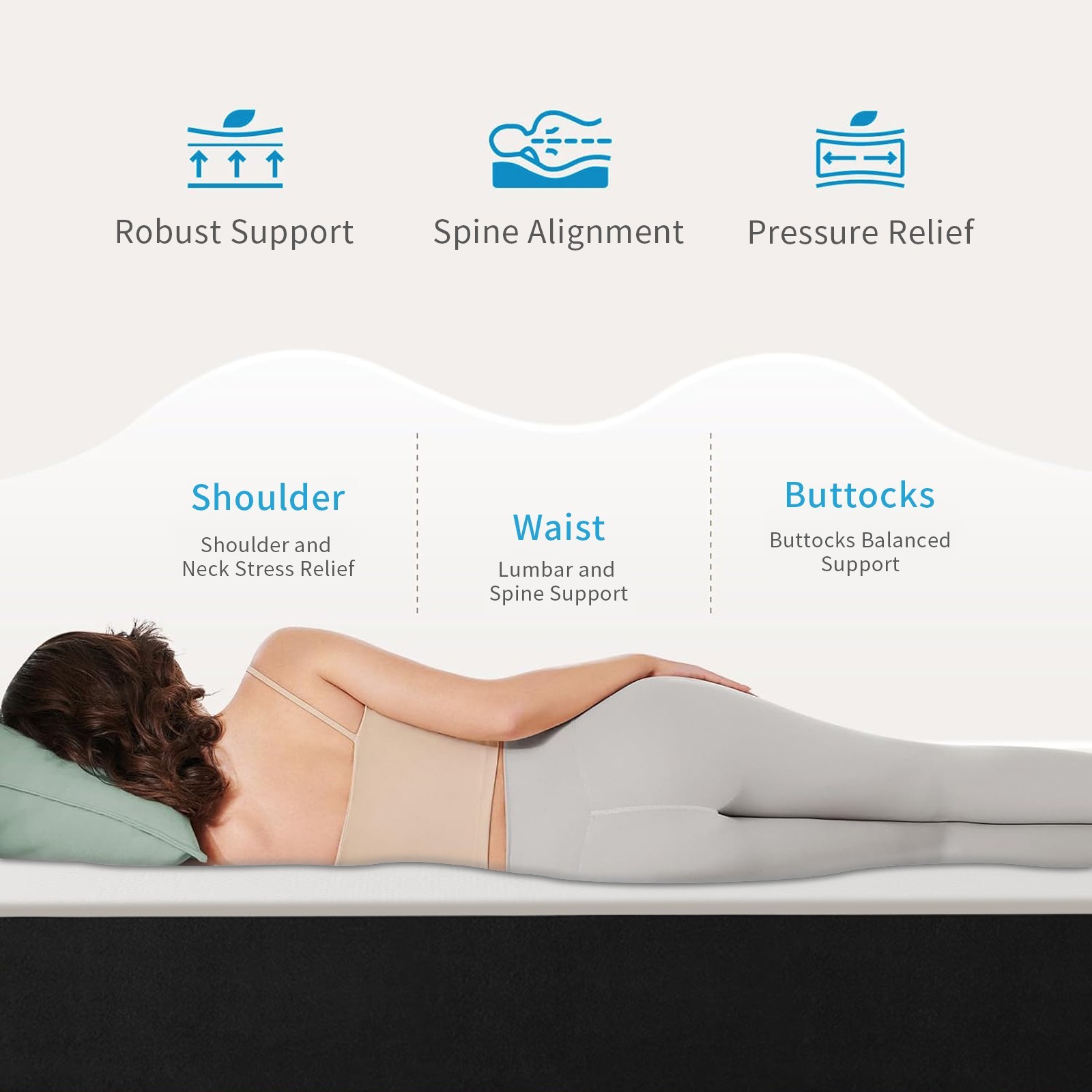5″ 6″ Gel Memory Foam Mattress Breathable Cooling Layers for Cooling Night Sleep