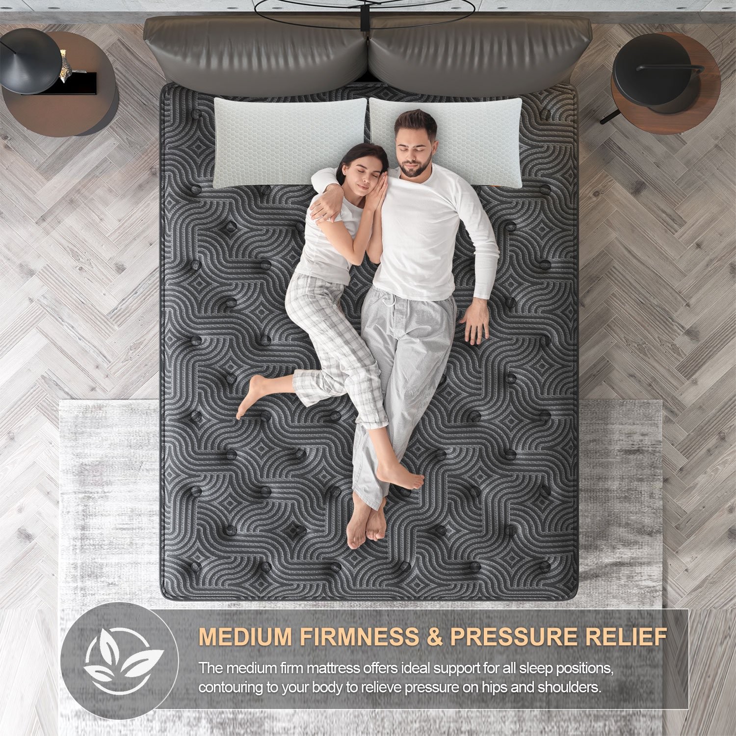 9/12 Inch Gel Memory Foam Hybrid Queen Mattress Twin Full King size In a Box
