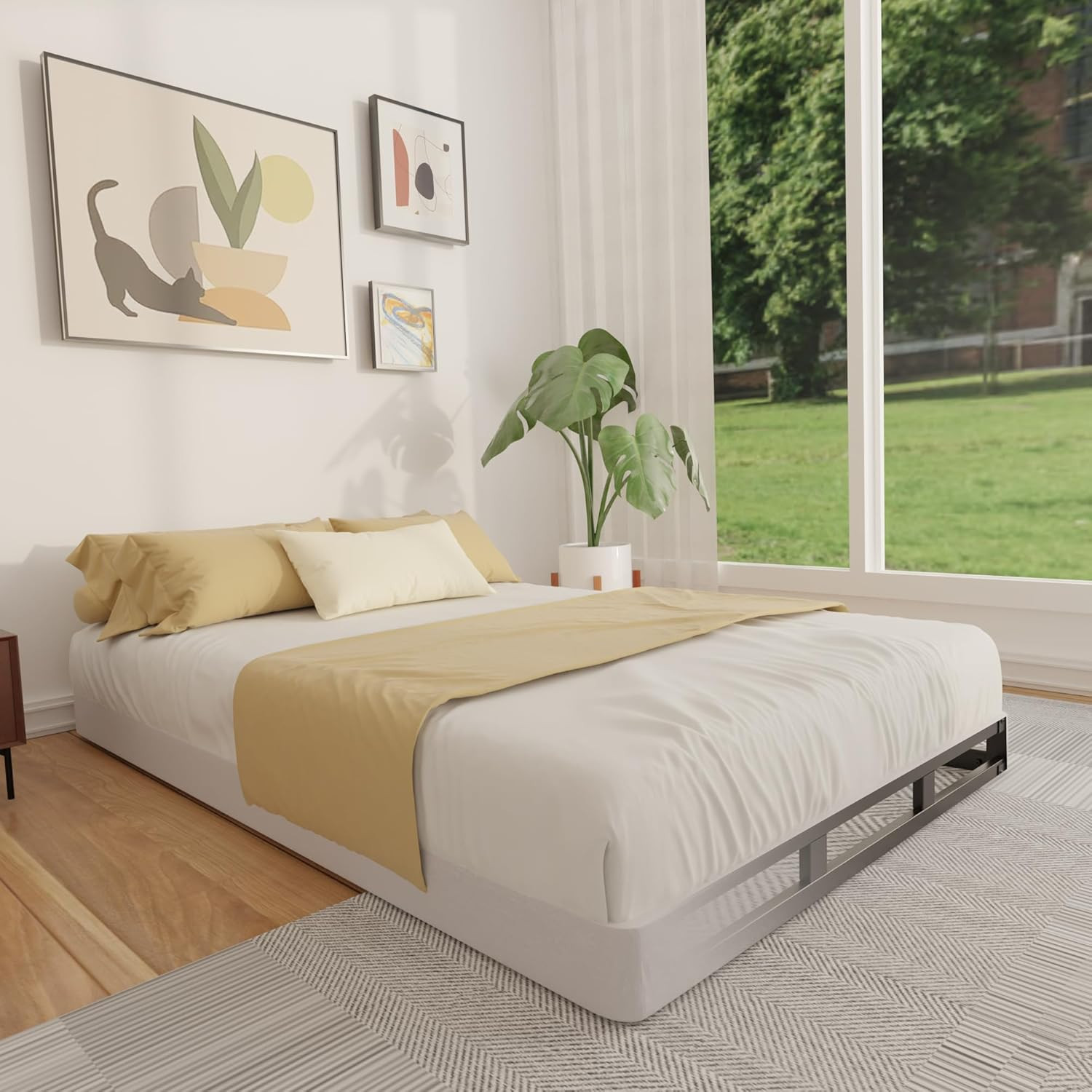 Low Profile Twin Box Spring – Heavy Duty Metal Bed Base, Easy Assembly, Noise Fr