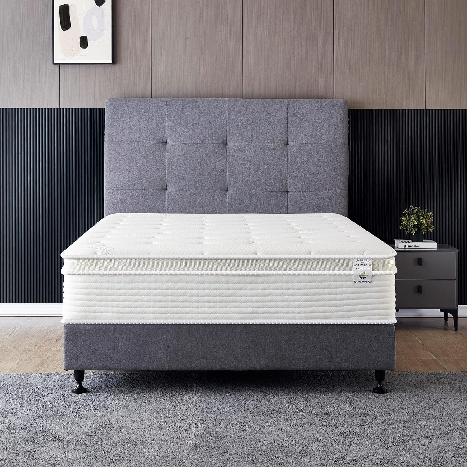 Full Size Mattress – 12 Inch Cool Memory Foam & Spring Hybrid Mattress with Brea