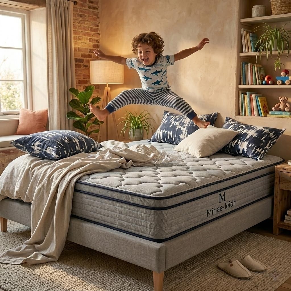 Twin Size Mattress, 10 Inch Twin Hybrid Mattress Bed in A Box, Soft Plush Fee…