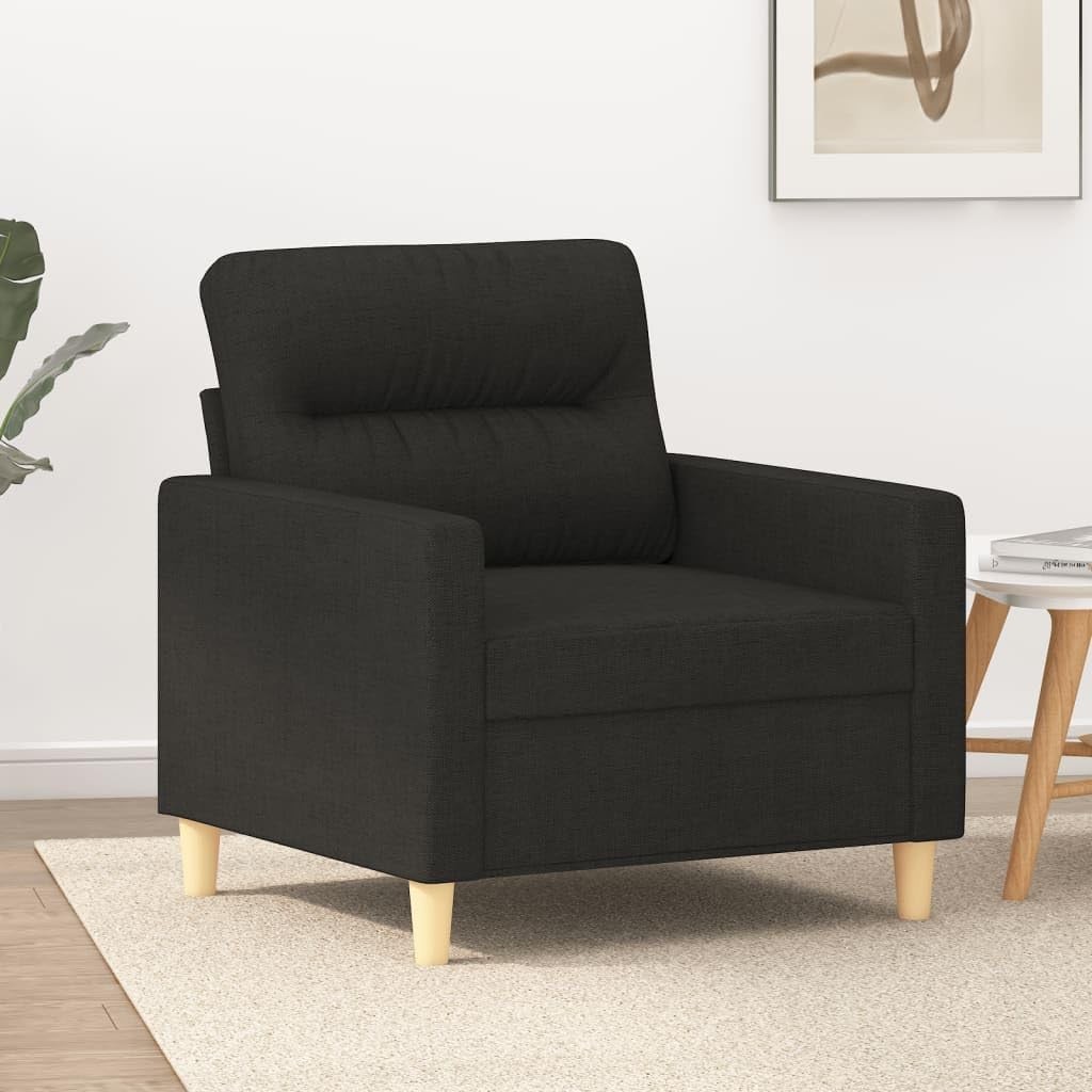 Modern Sofa Chair Bla 23.6″ Fabric Upholstered Armchair with Thi