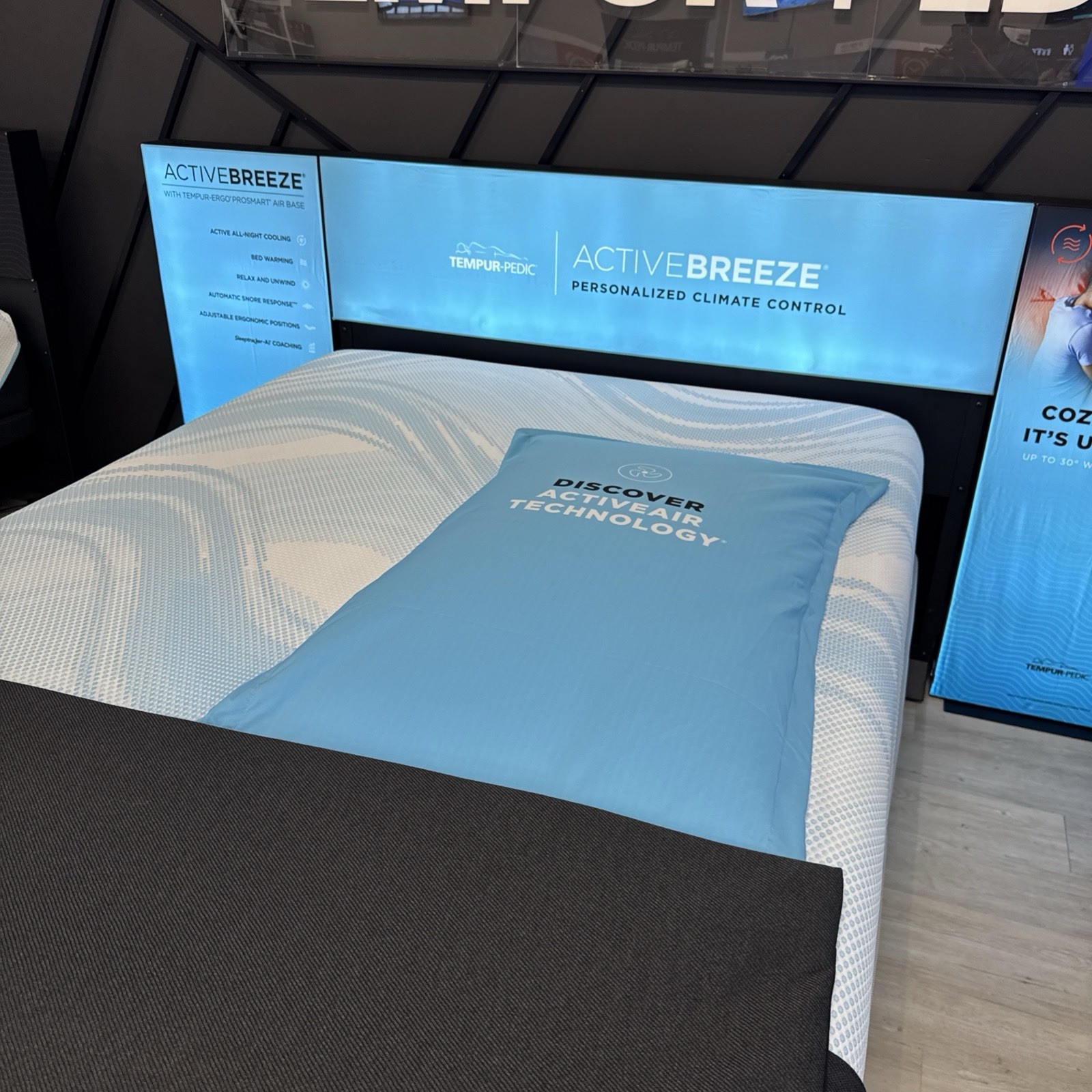 Tempurpedic ActiveBreeze Medium Hybrid Split King w/Air Bases-NEW-MSRP $18,599