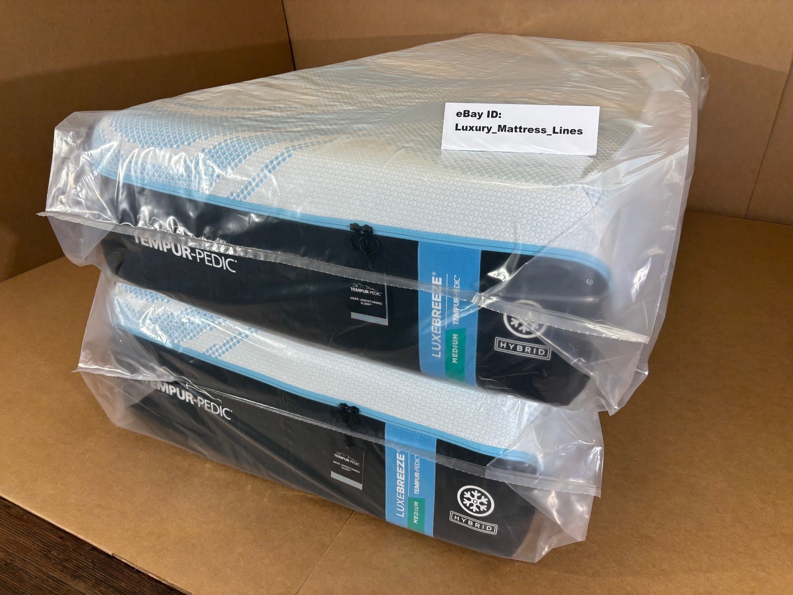 Tempurpedic Luxe Breeze Medium Hybrid 2.0 Split King Mattress MSRP $10,398 NEW!