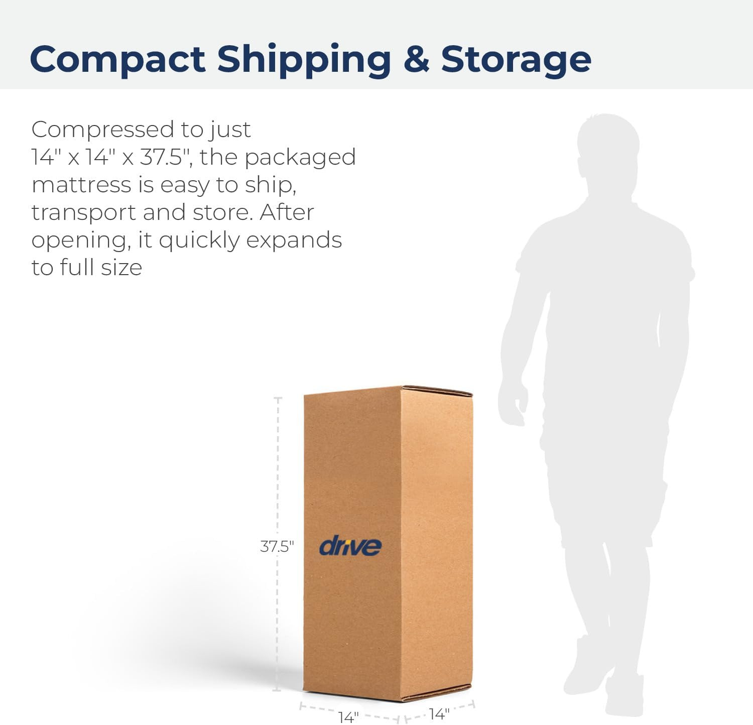 15076 Decompressing Foam Mattress, Pressure-Relief Support for Homecare & Hospit