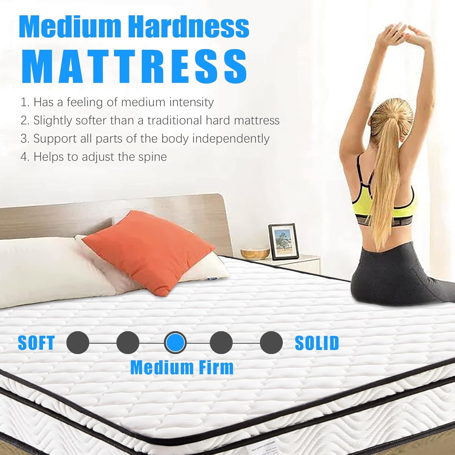 8 Inch Mattress Innerspring Mattress in a Box with Breathable Mattress ,Twin XL