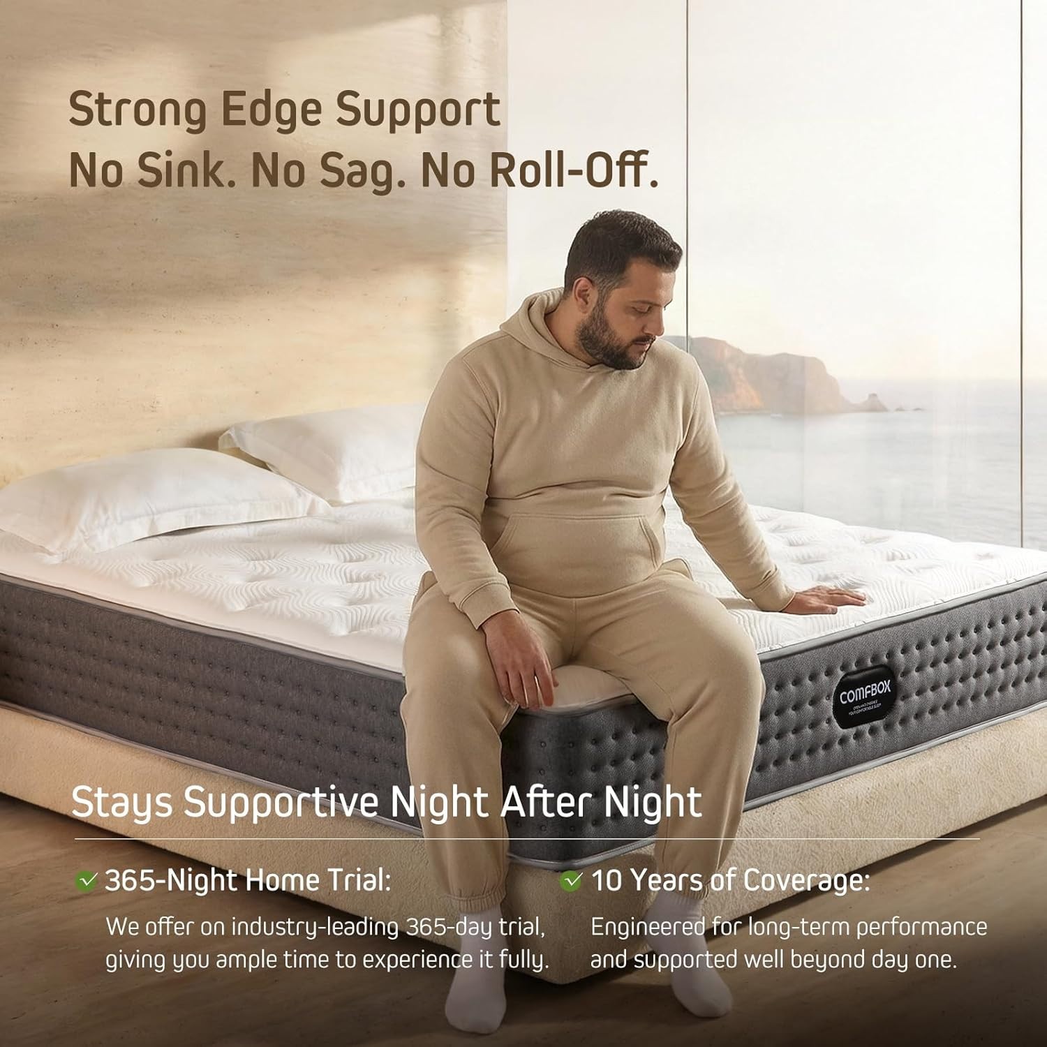 14 Inch King Size Mattress | the Feel Most Sleepers Prefer King Mattress Hybrid