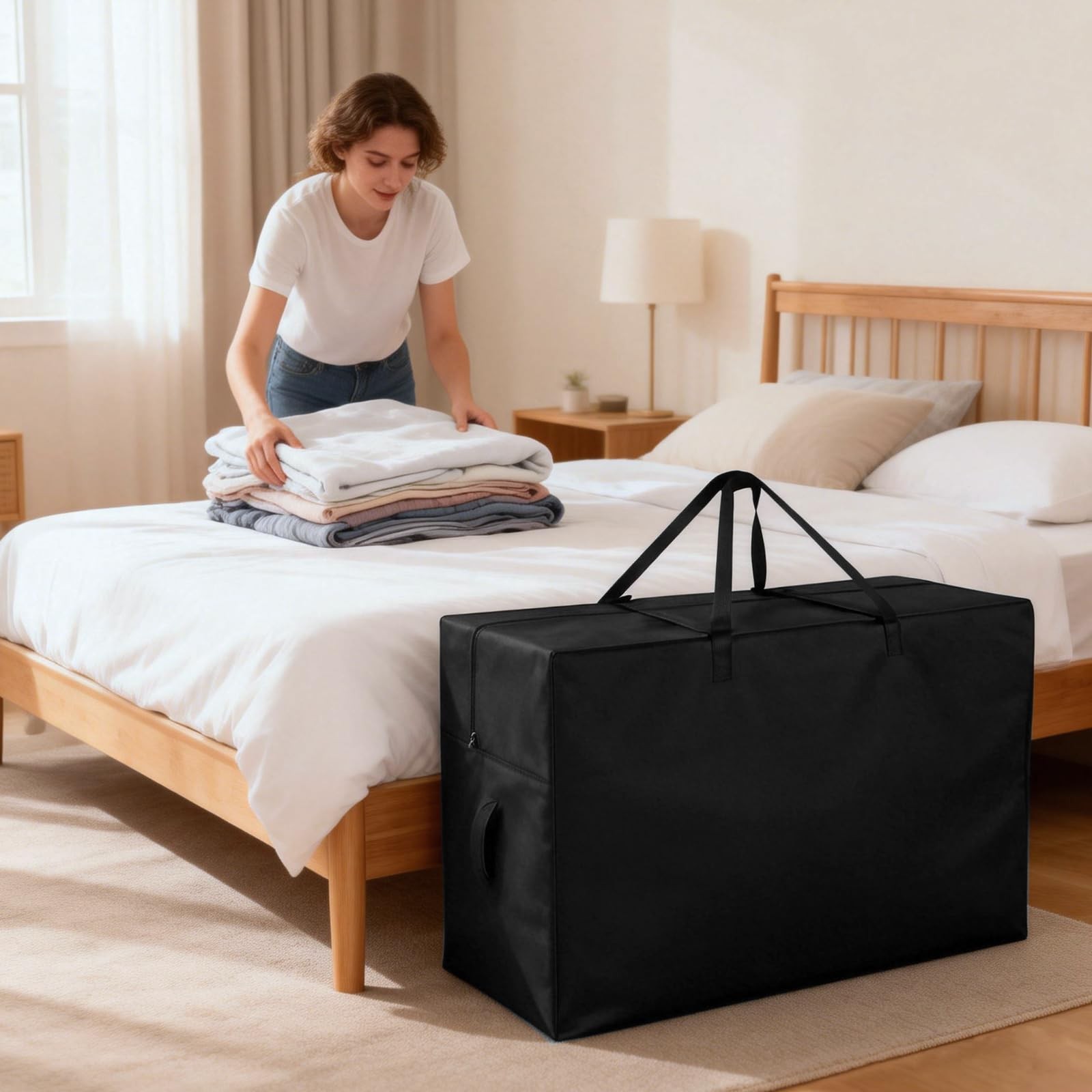 6 Inch Full Tri Folding Mattress Fit up 6 Trifold mattress Black