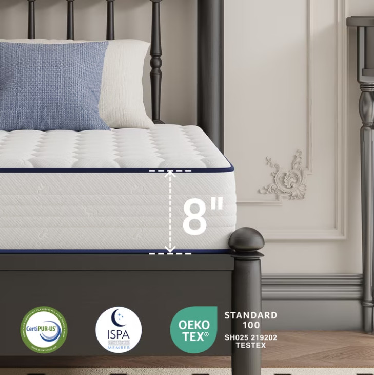 Avenco Pearl 8″ Twin XL Size Medium Adult Supportive Innerspring Mattress