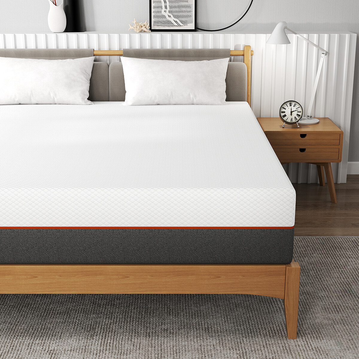 10″ Gel Memory Foam Mattress In A Box Twin Full Queen King Reversible Mattresses