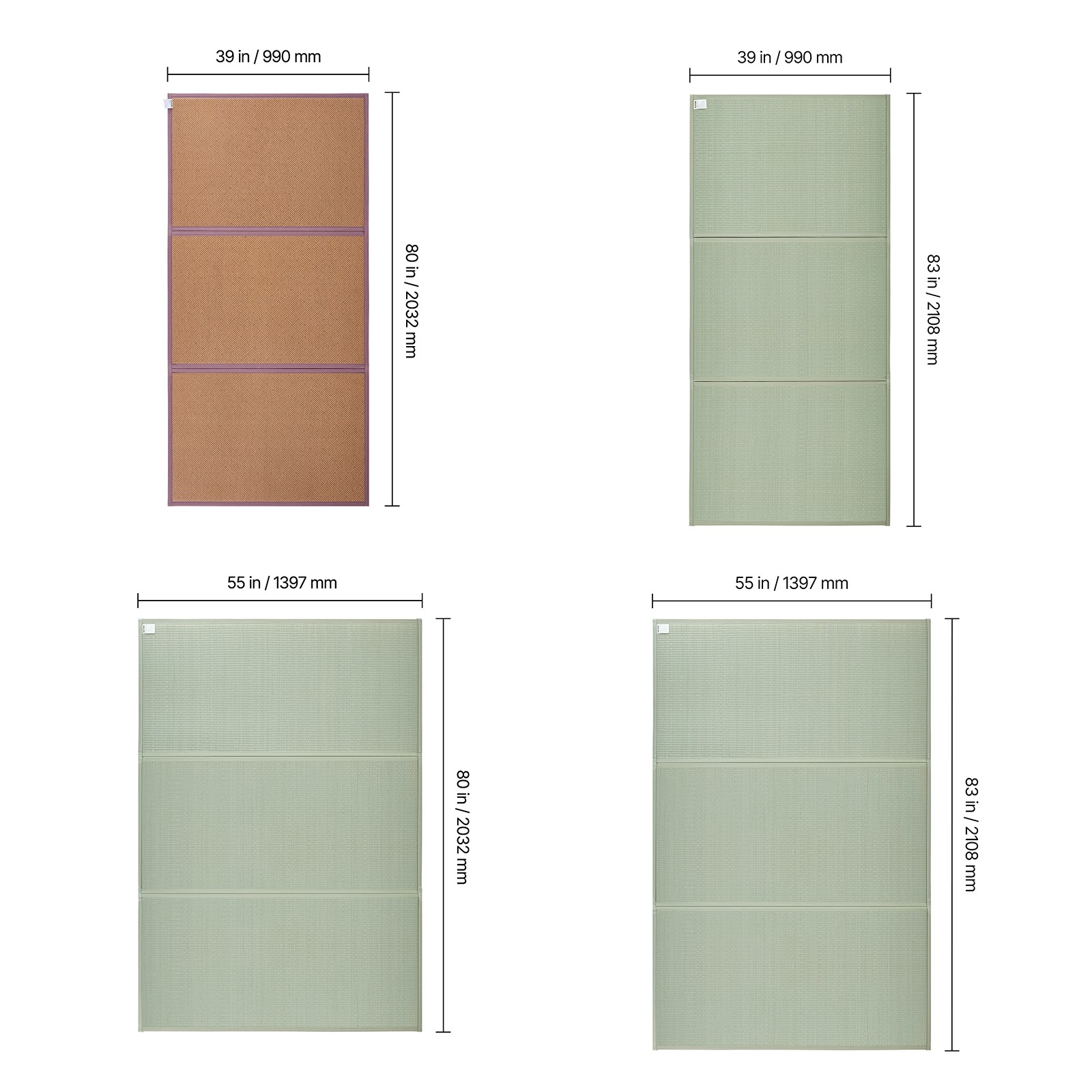 Japanese Tatami Mat Foldable Natural Rattan Tatami Mattress