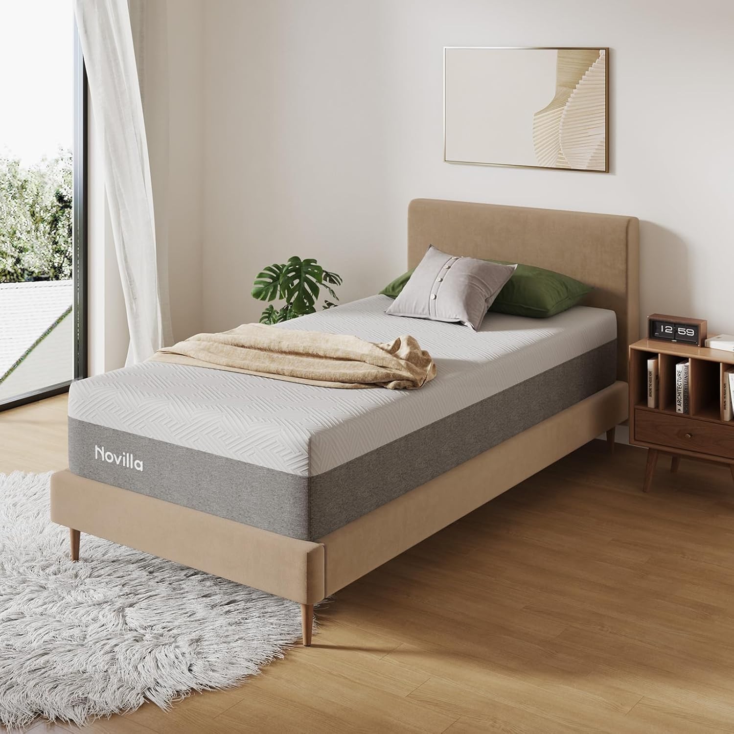 Certified 10-Inch Twin Gel Memory Foam Mattress for Cooler, Healthier Sleep