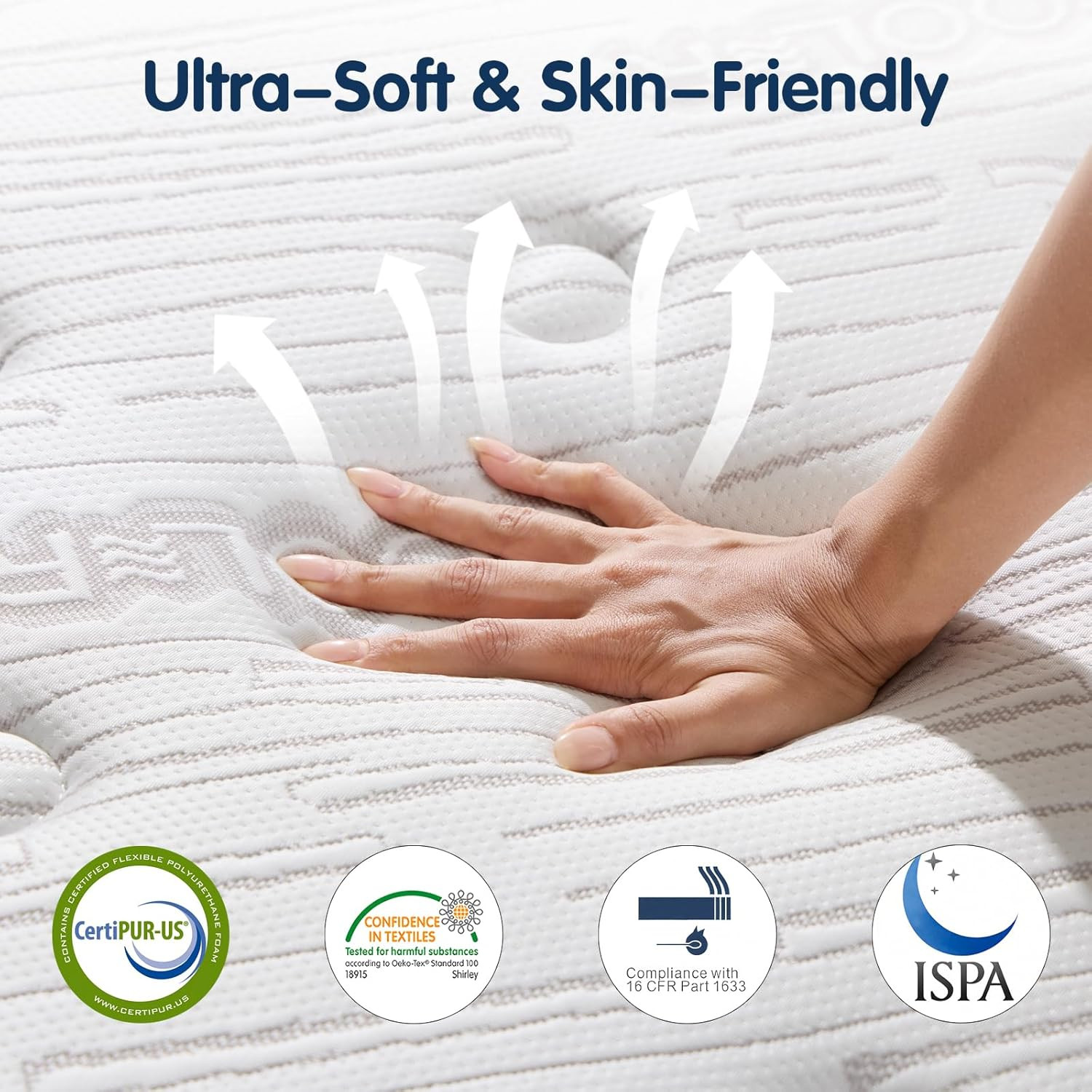 14″ Plush Hybrid Mattress with Gel Memory Foam & Pocket Springs, 100-Night Trial